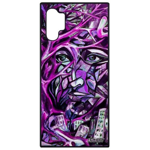 фото Необычный чехол на смартфон // galaxy note 10 plus // "взгляд" картина лицо, utaupia, фиолетовый