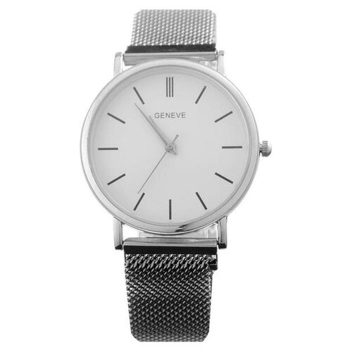 фото Наручные часы noname часы наручные женские "geneve", дискретный ход, ремешок 8.5 и 11 см, d=3 см, белый
