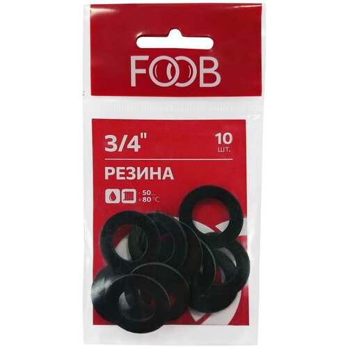 FOOB прокладка резиновая F20.43.10 10 шт. ¾ 10 шт. foob f20 42 10 10 шт ¾