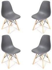 Комплект стульев для кухни TetChair CINDY (EAMES) (mod. 001), 4 шт, серый/натуральный