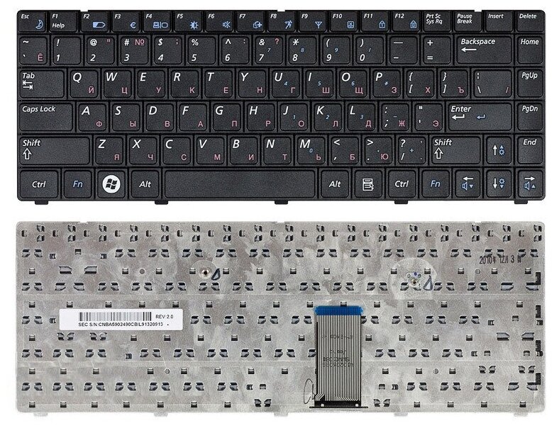 Клавиатура для ноутбука Samsumg NP-R428 черная 970₽