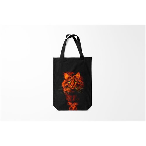 фото Сумка-шоппер / 31х42 см / звери / коты и кошки рыжий кот burnettie