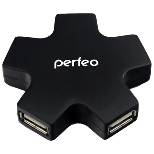 USB-концентратор Perfeo на 5 портов / USB Hub разветвитель / юсб хаб / Черный