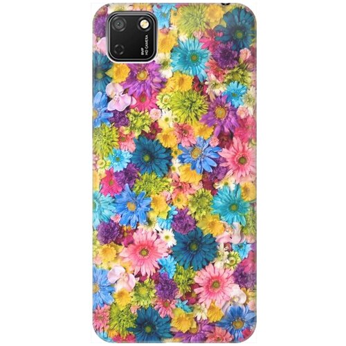 фото Силиконовый чехол на huawei y5p / honor 9s / хуавей у5р / хонор 9 эс с принтом "поле разноцветных цветов" gosso