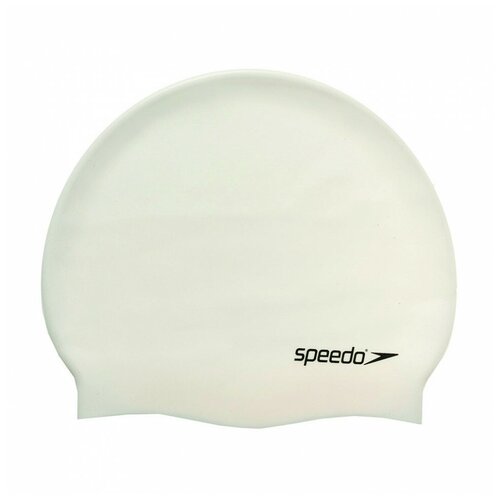 фото Шапочка для плавания speedo plain flat silicone cap, 8-709910010, белый, силикон