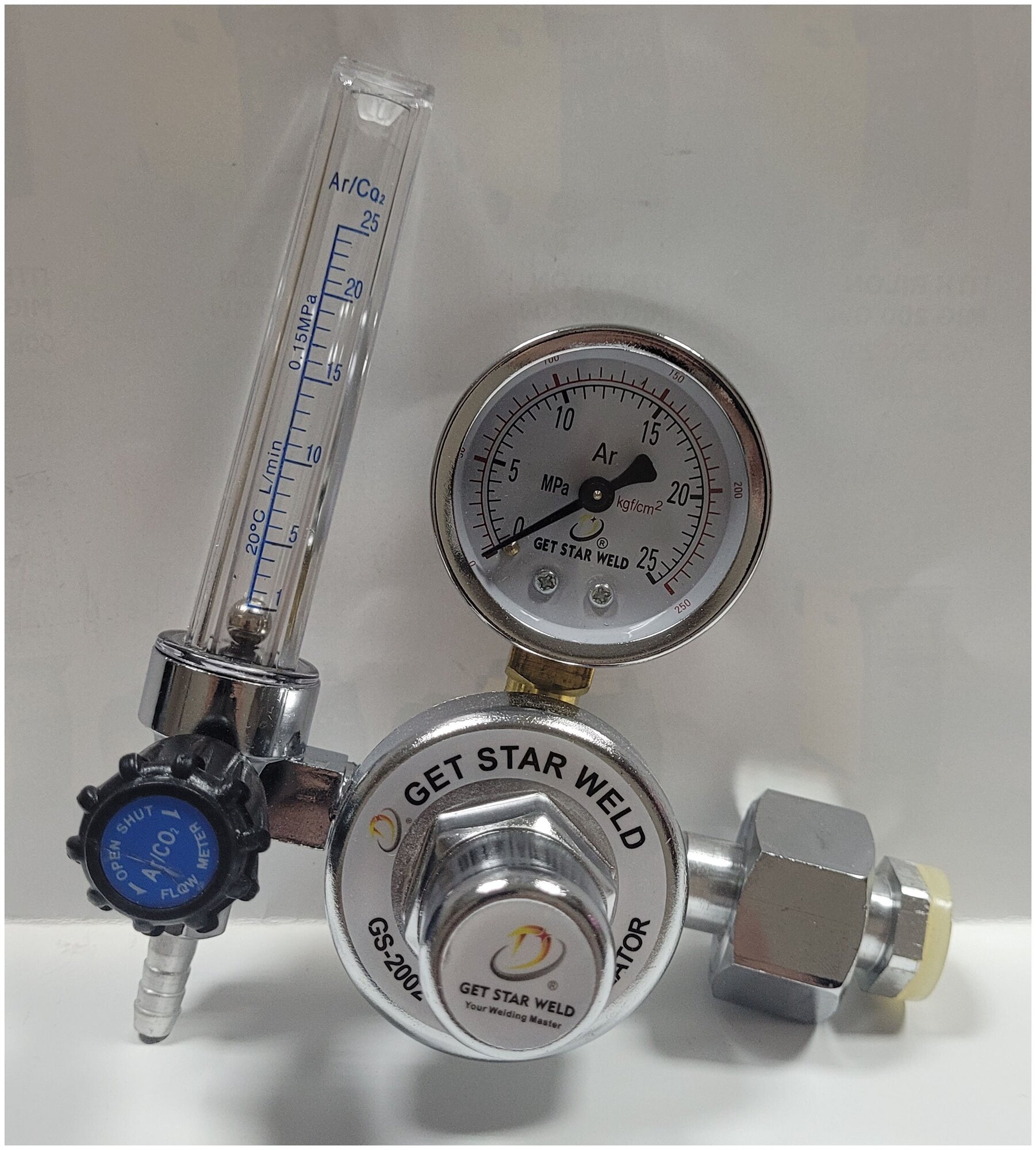 Регулятор расхода газа (аргоновый углекислотный) с одним ротаметром