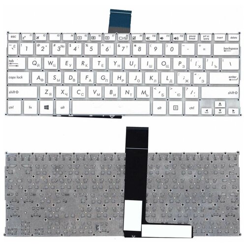 Клавиатура для ноутбука Asus F200CA F200LA F200MA X200 белая без рамки плоский Enter 1102₽