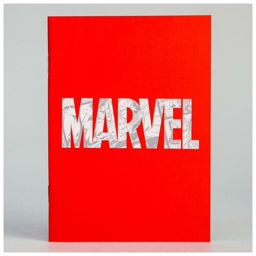 Купить Блокнот А6 на скрепке, 32 листа в обложке софт- тач, Marvel red, Мстители, Сима-ленд, Блокноты и записные книжки