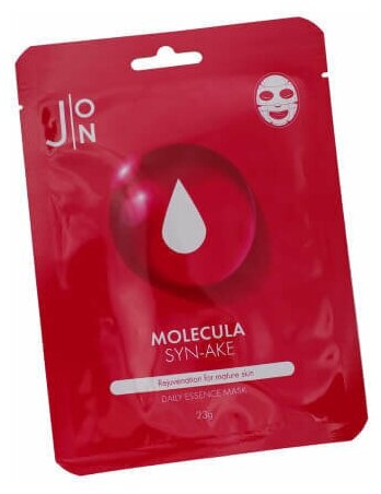 Тканевая маска для лица J: ON змеиный пептид - Molecula Syn-Ake Daily Essence Mask, 23 мл