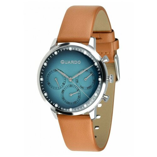 Наручные часы Guardo Premium, коричневый, серебряный