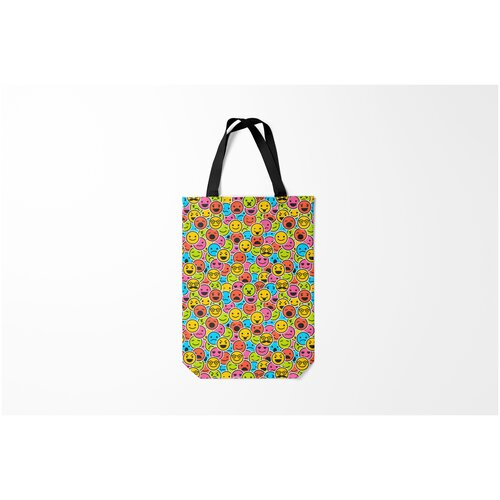 фото Сумка-шоппер / 31х42 см / популярные иллюстрации / позитив смайлы и эмодзи смайлики burnettie
