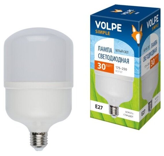 Светодиодная лампа Volpe LED-M80-30W/NW/E27/FR/S картон