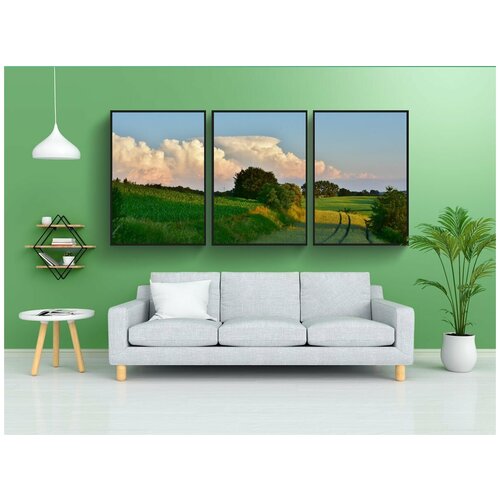 фото Набор модулных постеров для интерьера "облака, природа, небеса" 60x90 см. в тубусе, без рамки lotsprints