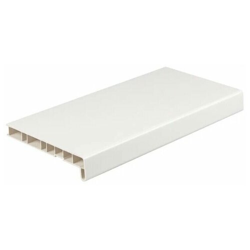 Подоконник ПВХ белый матовый 350 х 2000 мм с заглушками (4шт комплект)