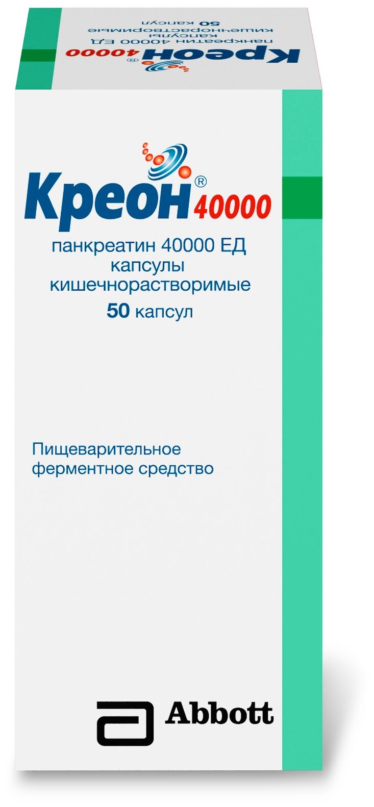 Креон 40000 капс. кишечнораств. 40000ЕД №50 (фл.)