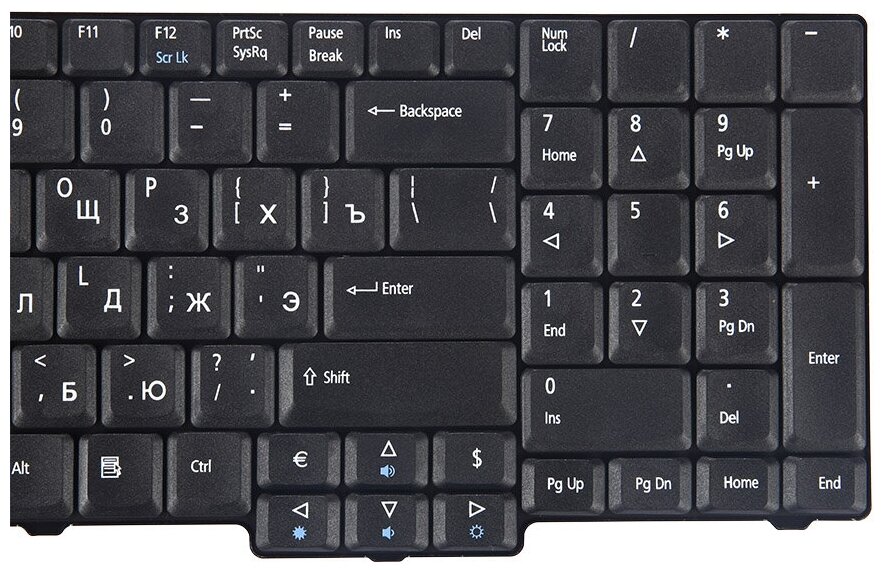 Клавиатура для Acer Aspire 7230 7630EZ 7730 8920 7530 7230E 7530G AEZY6700010 AEZY2700010 чёрная