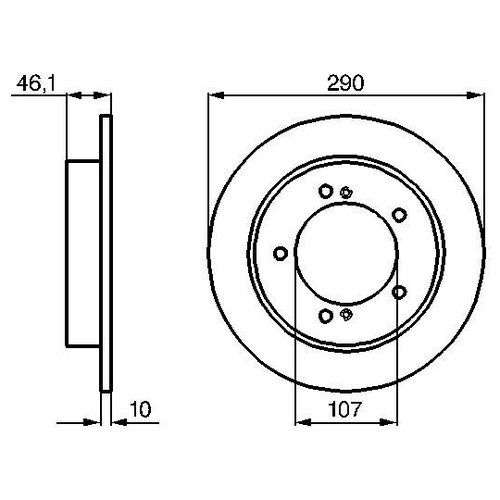 BOSCH 0986478539 0 986 478 539_диск тормозной передний!\ Suzuki Jimny III 1.3/Samurai 1.3/1.9TD/Vitara/X-90 1.6 88> 2шт