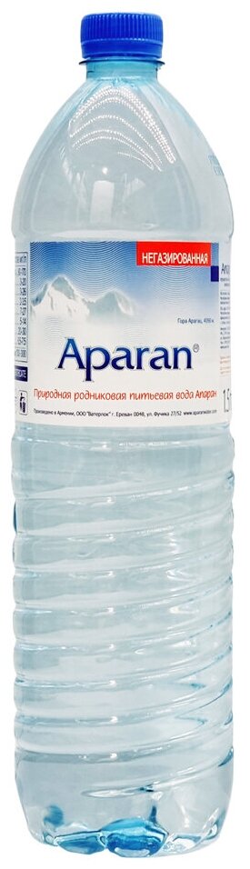 Родниковая вода высшей категории "Апаран" негазированная 1,5л., 6шт. - фотография № 3