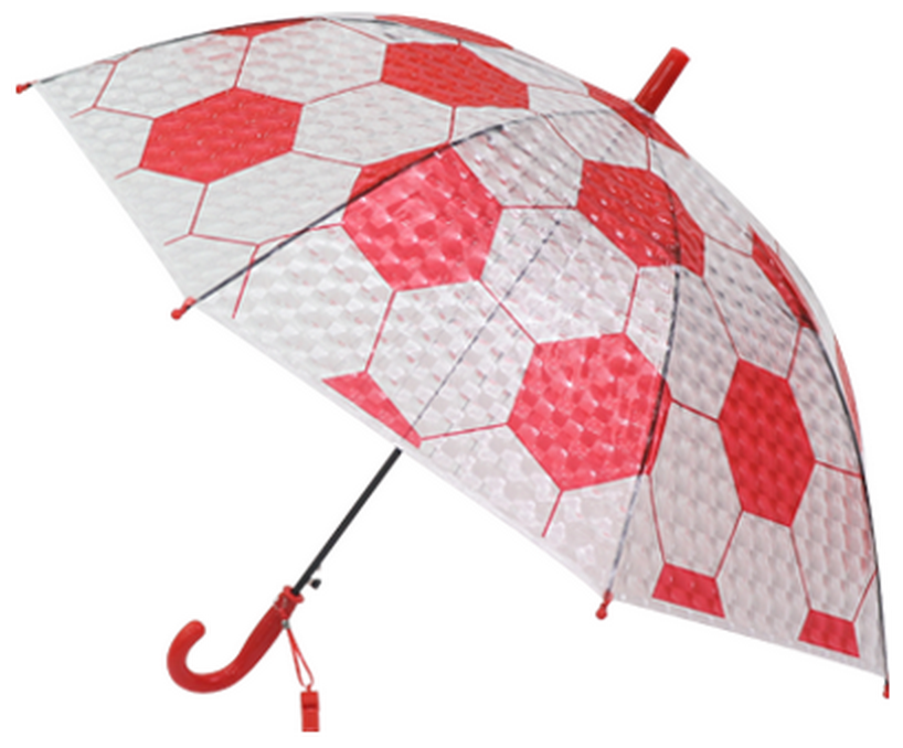 Зонт детский объемный 3d "Футбол", со свистком, цвет - красный