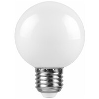 Лампа светодиодная, (3W) 230V E27 6400K G60 матовая, LB-371
