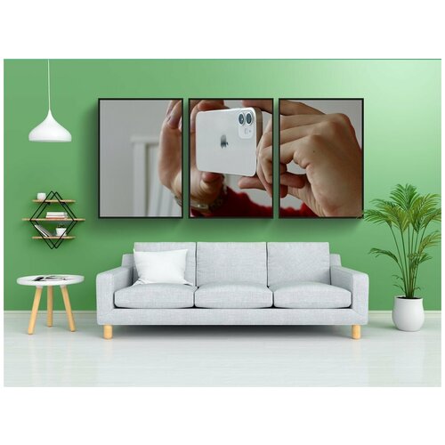 фото Набор модулных постеров для интерьера "iphone 12, камеры iphone, смартфон" 60x90 см. в тубусе, без рамки lotsprints