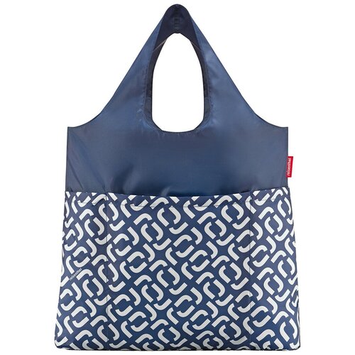 фото Сумка складная mini maxi shopper plus signature navy, reisenthel, синий/белый, арт: av4073 av4073