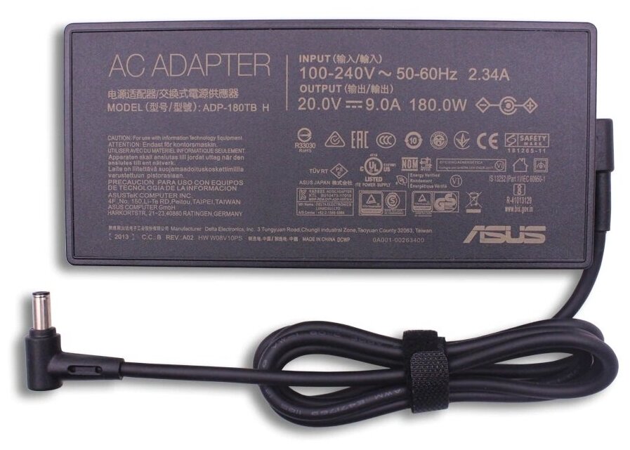 Блок питания (зарядное устройство) для ноутбуков Asus 20V 9A 180W 6.0*3.7mm ORG