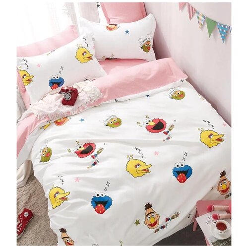 фото Детский комплект постельного белья boris bd001 мапетс, сатин, 1,5-спальный, наволочка 50х70