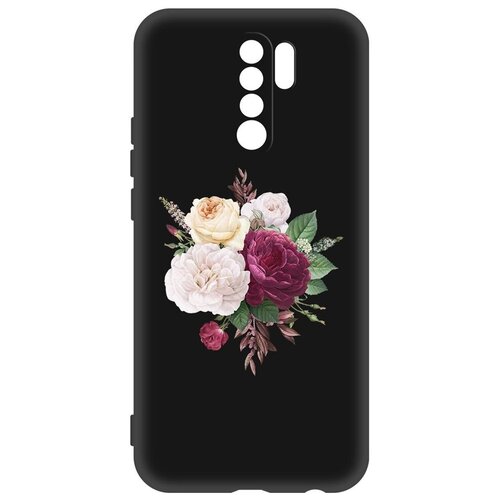 Чехол-накладка Krutoff Soft Case Женский день - Цветочная композиция для Xiaomi Redmi 9 черный чехол накладка krutoff soft case женский день цветочное сердце для xiaomi redmi 9 черный