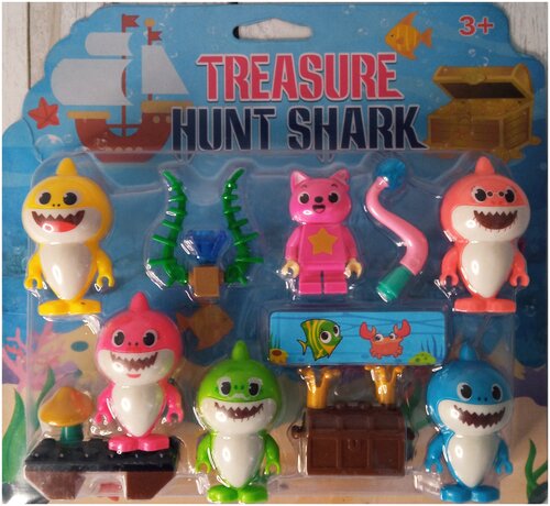 Беби шарк Акула пластиковая игрушка 6 шт рыбалка для ванны Рыбка игрушка для ванны акула игрушка мягкая плавающая рыбка акулы беби шарк