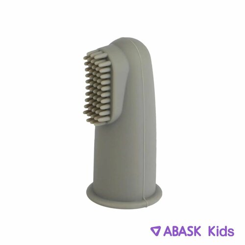Зубная щетка-напальчник ABASK GREY mpets зубная щетка напальчник для собак 3х6 см