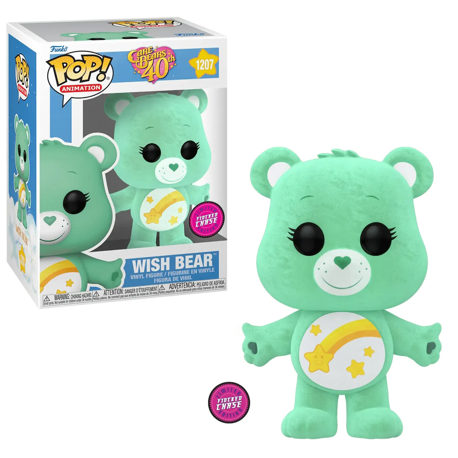 Фигурка Funko POP! Animation: Care Bears 40th: Wish Bear w/(FL) Chase 61559