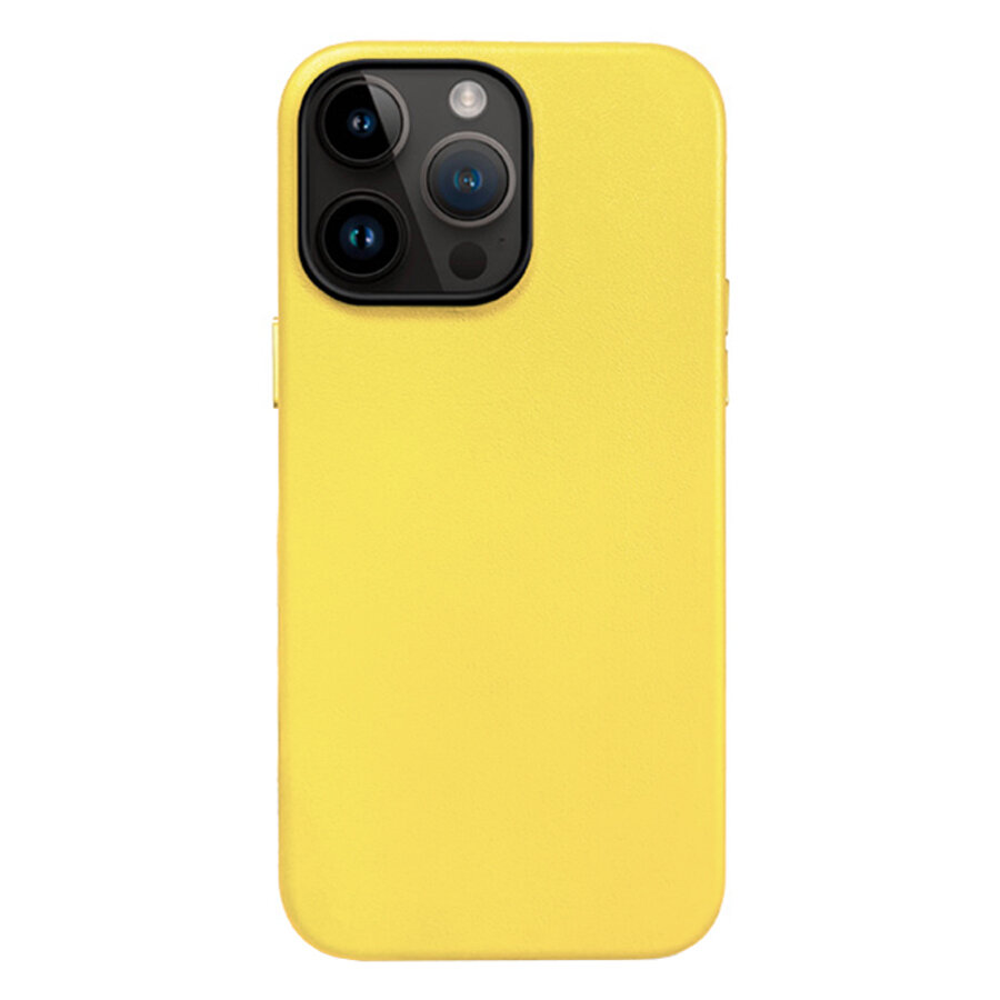 Чехол Leather Case KZDOO Noble Collection для iPhone 14 Pro Max 6.7", желтый (4)