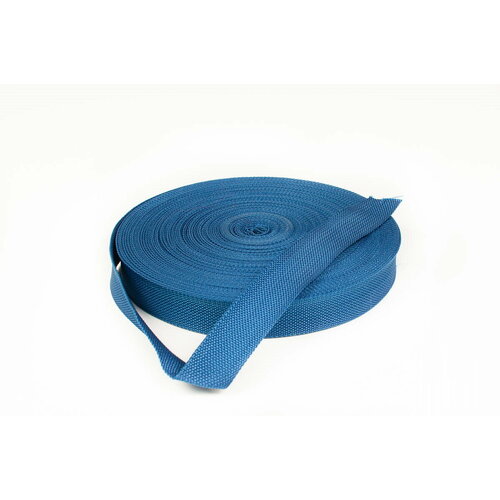 Тесьма (Стропа) окантовочная синяя 30 мм x 50м