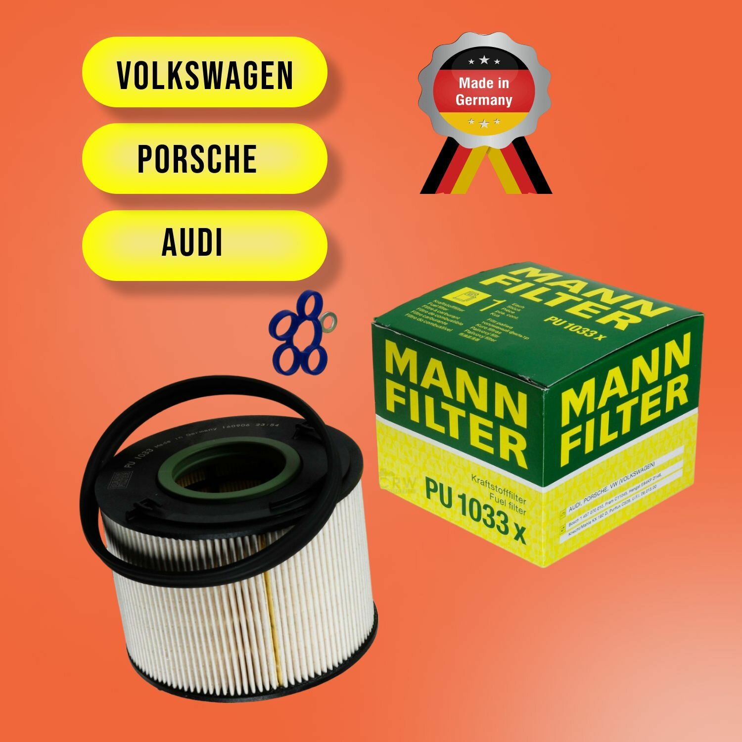 Топливный фильтр MANN-FILTER PU 1033 X (AUDI Q7, PORSCHE Cayenne I, Touareg I )