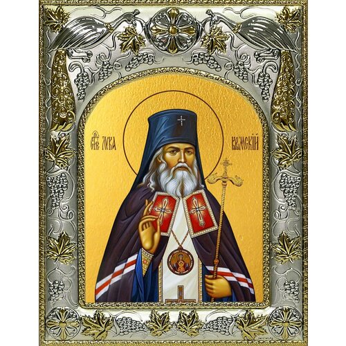 Икона Лука святитель, исповедник, архиепископ Крымский святитель лука архиепископ крымский икона в белом киоте 14 5 16 5 см