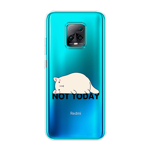 Силиконовый чехол на Xiaomi Redmi 10X 5G/Pro 5G / Сяоми Редми 10X 5G/Про 5G Cat not today, прозрачный силиконовый чехол кот на хэллоуин на xiaomi redmi 10x pro 5g сяоми редми 10x про 5g