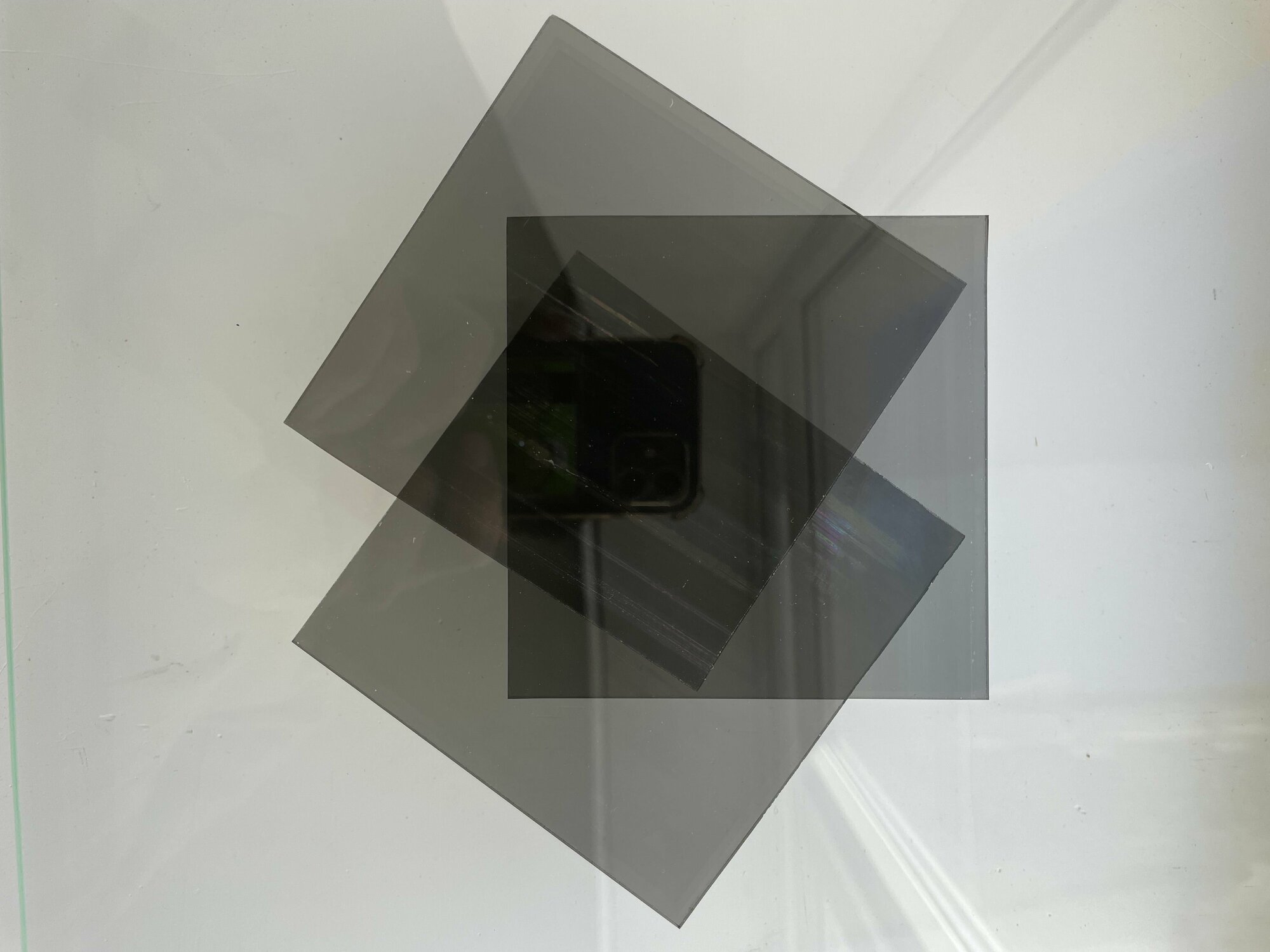 фото Стекло витражное 3 мм, темно-серое, 3 шт, 10х10 см