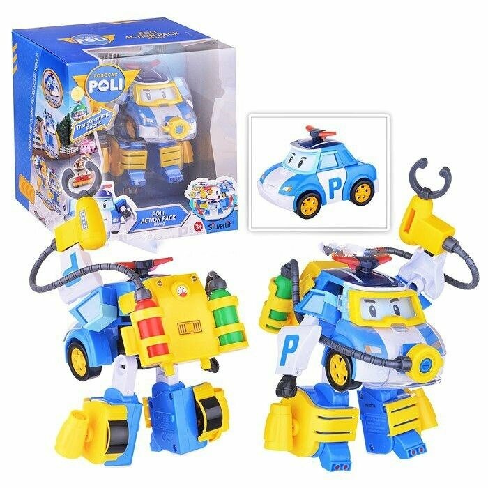 Трансформер Silverlit Robocar Poli, Поли 10  см + костюм водолаза Robocar Poli (Silverlit) - фото №14