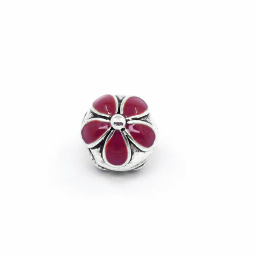 фото Шарм handinsilver ( посеребриручку ) стоппер-клипса "цветок" (1шт), розовый