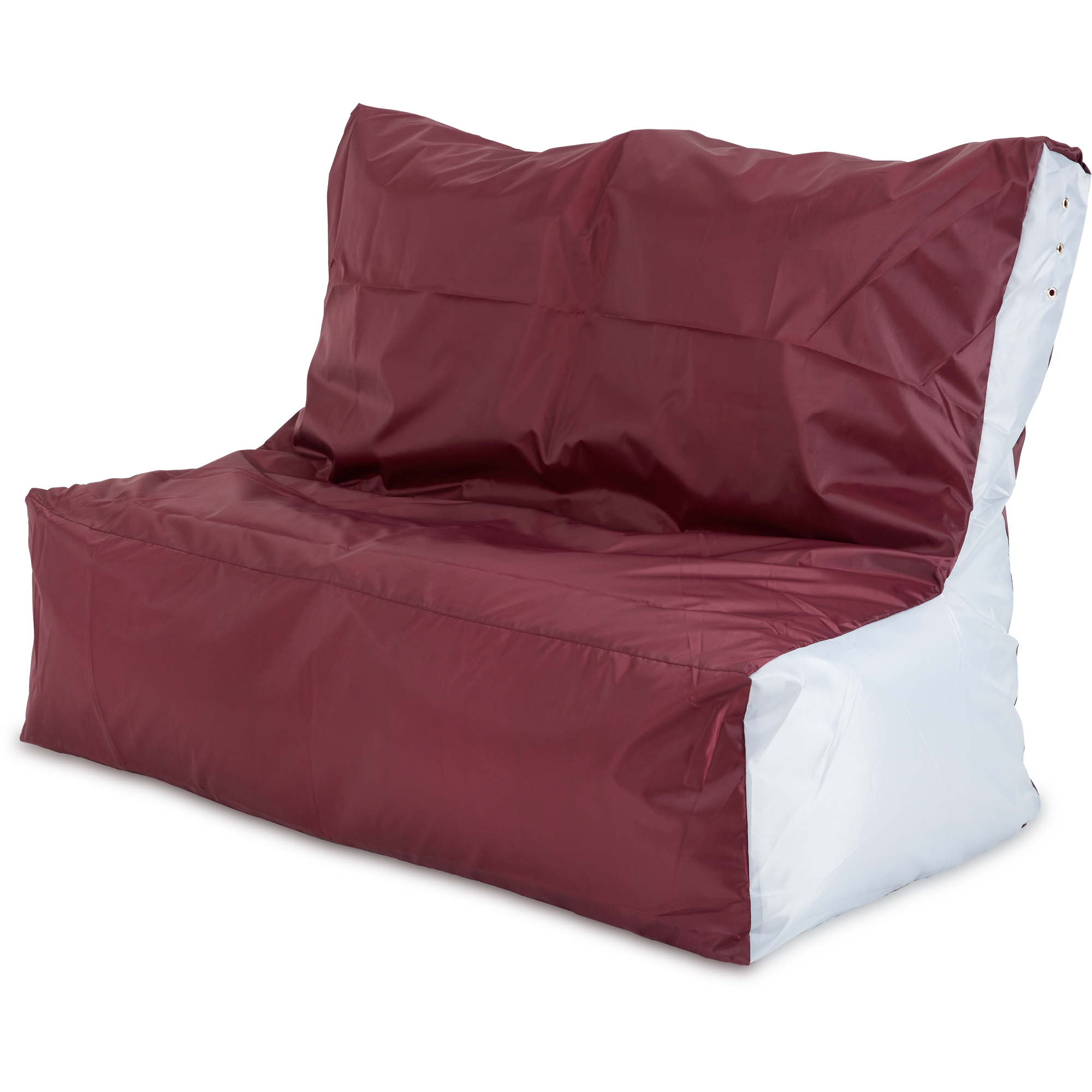 Кресло-мешок «Диван», оксфорд, Бордовый и серый