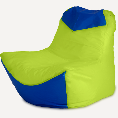 Изображение товара Кресло-мешок Пуффбери «Классическое», размер большой, Оксфорд Лайм и синий