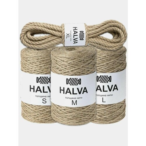 Шпагат канат джутовый HALVA , размер мотка XL 8 мм