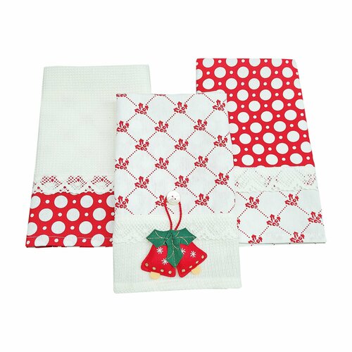 Полотенце кухонное новогоднее 3 шт 50х70 см SERVALLI Новогодние кухонные полотенца 2390₽