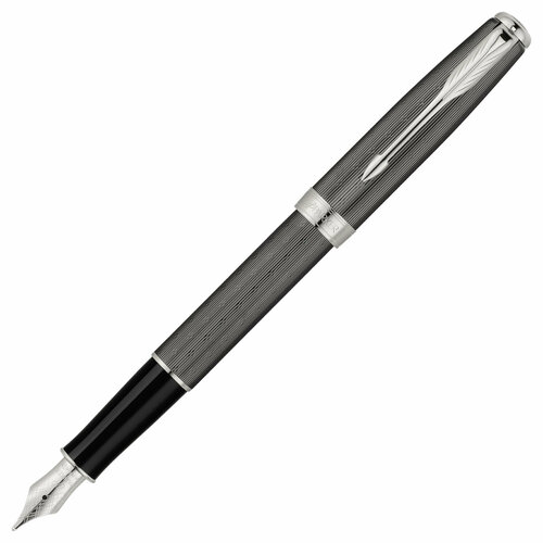 parker ручка перьевая sonnet f546 f 0 8 мм 2146864 1 шт Перьевая ручка PARKER (Паркер) Sonnet Chiselled Carbon (S0808590),(S0808600)