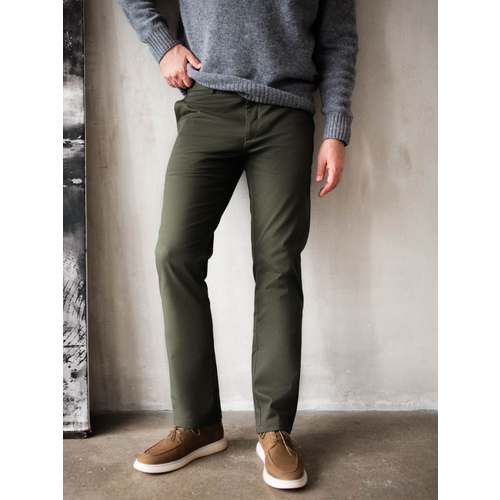 Брюки чинос Хорошие брюки прямые облегающие, размер W34 L32, зеленый брюки чинос хорошие брюки размер w34 l32 синий