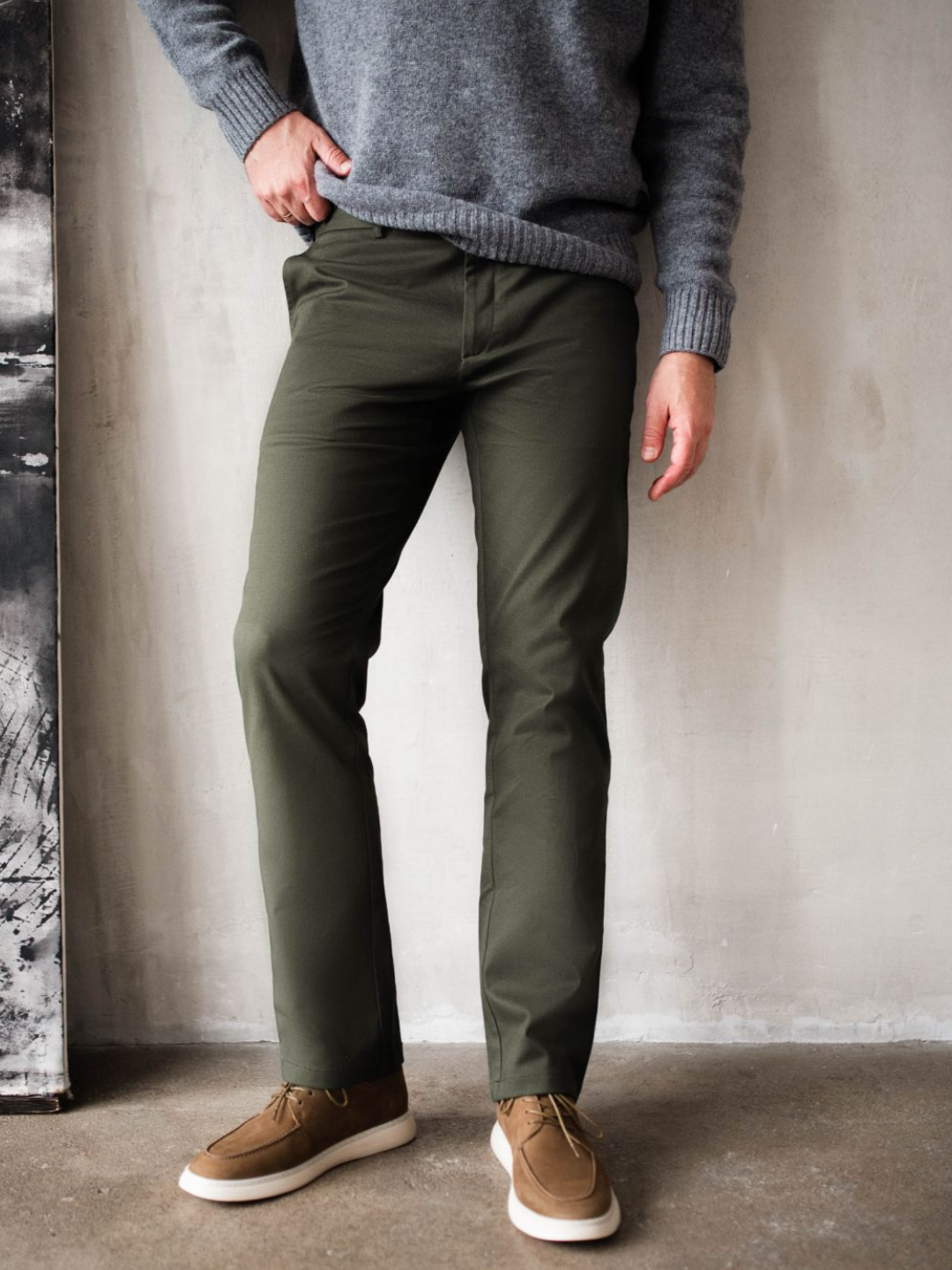 Брюки чинос Хорошие брюки, размер W33 L32, зеленый