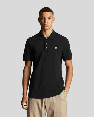 Поло Lyle & Scott Plain Polo Shirt, размер M, черный