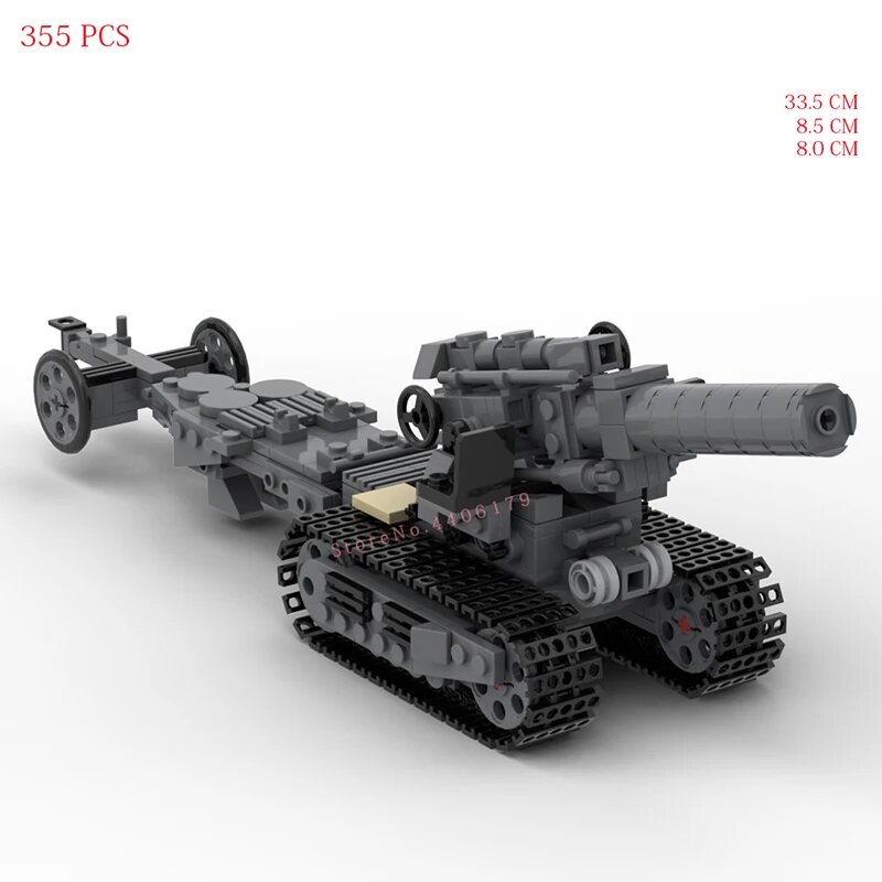 Военные строительные блоки Dorusle B-4-M1931 гаубица, B-4 203 MM, Унисекс