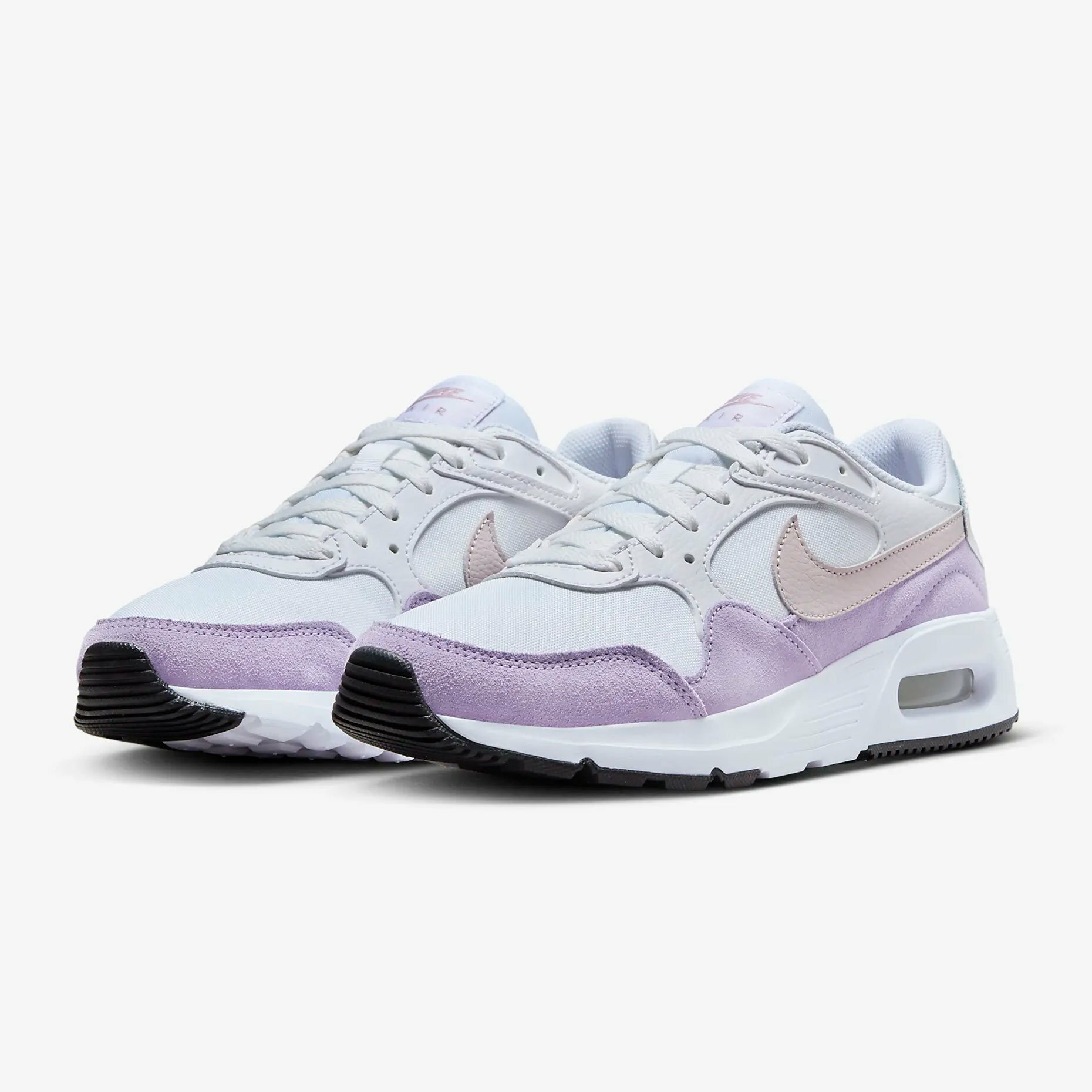 Кроссовки NIKE, размер 36.5, белый/фиолетовый